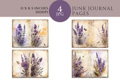 Lavender Junk Journal Bi-fold Pages Product Image 1