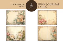 Peonies Junk Journal Bi-fold Pages Product Image 1