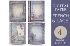 Vintage French Lace Pages Lavender &amp; Letter Themes Product Image 1