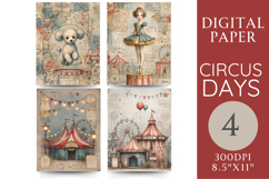 Circus Journal Pages Ballerina, Puppy &amp; Big Top Product Image 1