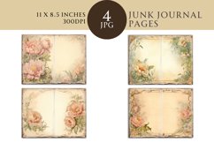 Peonies Junk Journal Bi-fold Pages Product Image 1