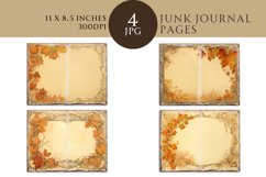 Autumn Leaves Junk Journal Bi-fold Pages Product Image 1