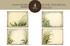 Lily of the Valley Junk Journal Bi-fold Pages Product Image 1