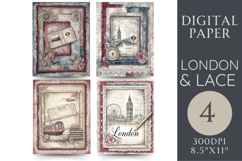 London Junk Journal Pages Vintage Travel Printable Product Image 1