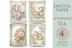 Afternoon Tea Junk Journal Pages Product Image 1