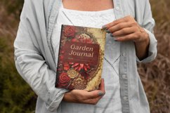 Deep Red and Rustic Bronze Floral Junk Journal Pages Product Image 3