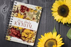 48 Sunflower and Burgundy Floral Vintage Junk Journal Pages Product Image 6