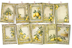 Lemon &amp; Lace Junk Journal Paper 30 Printable Pages Product Image 4