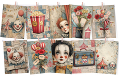 Printable Vintage Circus Pages for Junk Journals Product Image 2