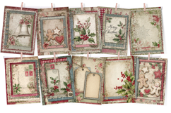 Christmas Lace Junk Journal Kit - 30 Festive Pages Product Image 3
