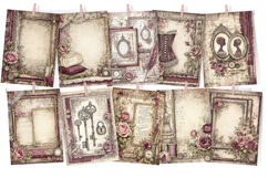 Victorian &amp; Lace Junk Journal Paper 30 Printable Pages Product Image 2