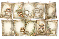 Woodland &amp; Lace Junk Journal Paper 30 Rustic Pages Product Image 3