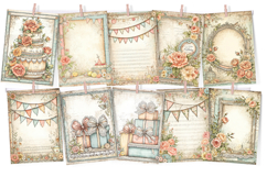 Birthday Time 30 JPG Printable Junk Journal Papers Product Image 3