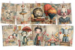 Printable Vintage Circus Pages for Junk Journals Product Image 3