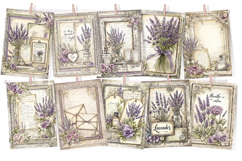 Lavender &amp; Lace Junk Journal Kit 30 Printable Pages Product Image 3