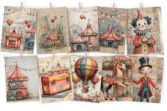 Printable Vintage Circus Pages for Junk Journals Product Image 4