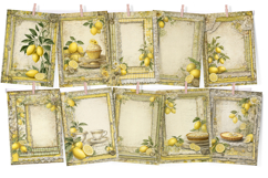 Lemon &amp; Lace Junk Journal Paper 30 Printable Pages Product Image 2