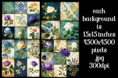 Vintage Patchwork Background, Junk Journal Style Papers, s1 Product Image 2