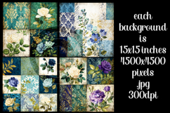 Vintage Patchwork Background, Junk Journal Style Papers, s10 Product Image 2