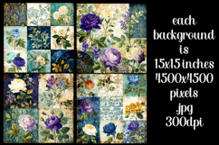 Vintage Patchwork Background, Junk Journal Style Papers, s15 Product Image 2