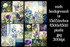 Vintage Patchwork Background, Junk Journal Style Papers, s16 Product Image 2