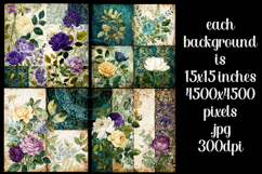 Vintage Patchwork Background, Junk Journal Style Papers, s17 Product Image 2