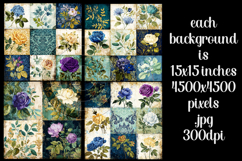 Vintage Patchwork Background, Junk Journal Style Papers, s19 Product Image 2