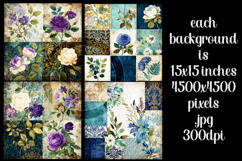 Vintage Patchwork Background, Junk Journal Style Papers, s20 Product Image 2