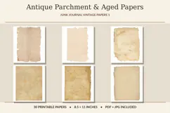 Junk Journal Vintage Papers 1 Printable Vintage Papers Product Image 2