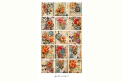 Watercolor Flowers Vintage Junk Journal Bundle Product Image 3