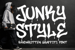 Junky Style | Dripping Urban Graffiti Font Product Image 1