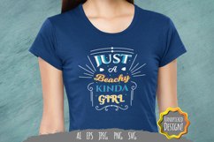 Just a Beachy Kinda Girl SVG Product Image 1