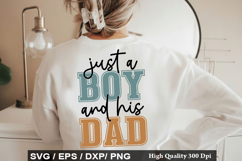 Daddy And Me SVG Design - Just A Boy And His Dad Product Image 5