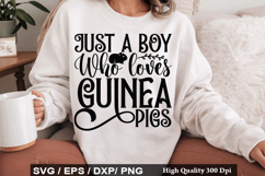 just a boy who loves guinea pigs - Guinea Pig SVG Design Product Image 1