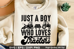 Tractor SVG Design - Just A Boy Who Loves Tractors Product Image 4
