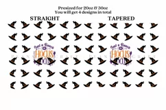 just a bunch of hocus pocus skinny tumbler sublimation wrap with high resolution 300 DPI and transparant background for 20oz and 30oz skinny tumbler