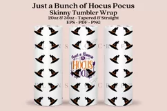 just a bunch of hocus pocus skinny tumbler sublimation wrap with high resolution 300 DPI and transparant background for 20oz and 30oz skinny tumbler