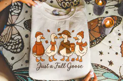 Just a Fall Goose Png, Fall Vibes PNG, Fall PNG, Autumn Png Product Image 3