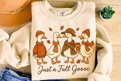 Just a Fall Goose Png, Fall Vibes PNG, Fall PNG, Autumn Png Product Image 4