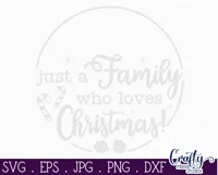 A Family Who Loves Christmas Christmas Funny Round Sign Svg Product Image 2