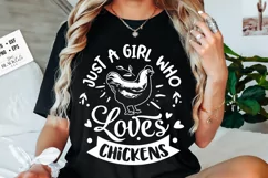 Just a girl who loves chickens svg, Funny chickens svg Product Image 1