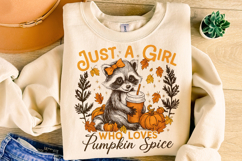 Just a Girl Who Loves Pumpkin Spice PNG, Autumn PNG, Fall Product Image 4