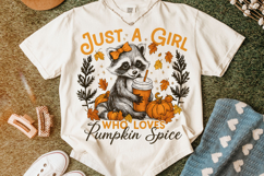 Just a Girl Who Loves Pumpkin Spice PNG, Autumn PNG, Fall Product Image 5