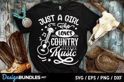 Just a girl who loves country music svg Product Image 2
