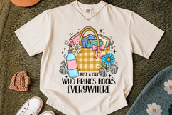 Just a Girl Who Brings Books Everywhere Reader PNG Design Product Image 2