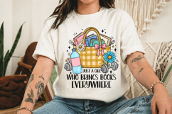Just a Girl Who Brings Books Everywhere Reader PNG Design Product Image 3