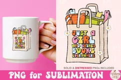 Just A Girl Who Brings Books Everywhere PNG Product Image 3