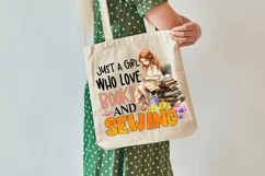 Just a girl who love books and sewing Sublimation PNG Product Image 3