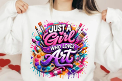 Just A Girl Who Loves Art Png Product Image 2