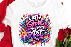 Just A Girl Who Loves Art Png Product Image 3